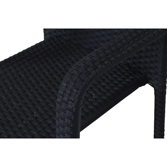 Gardamo Stapelstuhl Minas im Set (2 Stk., 100% Polyethylen, Schwarz, B x T x H: 56 x 60 x 83 cm) | BAUHAUS