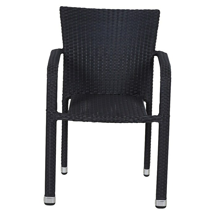 Gardamo Stapelstuhl Minas im Set (2 Stk., 100% Polyethylen, Schwarz, B x T x H: 56 x 60 x 83 cm) | BAUHAUS