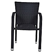 Gardamo Stapelstuhl Minas im Set (2 Stk., 100% Polyethylen, Schwarz, B x T x H: 56 x 60 x 83 cm) | BAUHAUS