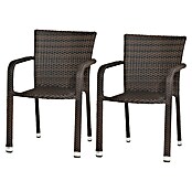 Gardamo Stapelstuhl Minas im Set (2 Stk., 100% Polyethylen, Maron, B x T x H: 56 x 60 x 83 cm) | BAUHAUS