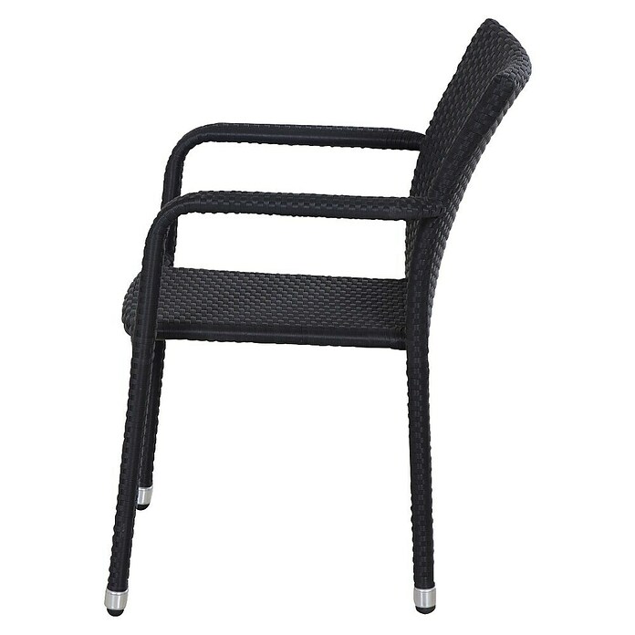 Gardamo Stapelstuhl Minas im Set (2 Stk., 100% Polyethylen, Schwarz, B x T x H: 56 x 60 x 83 cm) | BAUHAUS