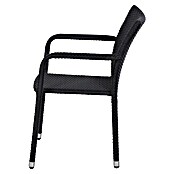 Gardamo Stapelstuhl Minas im Set (2 Stk., 100% Polyethylen, Schwarz, B x T x H: 56 x 60 x 83 cm) | BAUHAUS