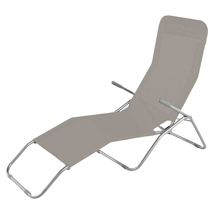 Gartenliege Menorca (Stahl, Klappbar, Taupe) | BAUHAUS