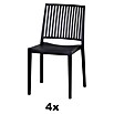 Siena Garden Urban Lights Stapelstuhl Set Lane (4 Stk., Polypropylen, Stapelbar, Anthrazit, B x T x H: 46 x 56 x 80 cm) | BAUHAUS