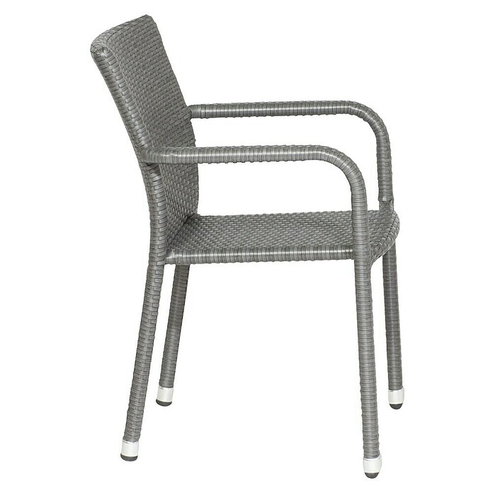 Gardamo Stapelstuhl Minas im Set (2 Stk., 100% Polyethylen, Grau, B x T x H: 56 x 60 x 83 cm) | BAUHAUS