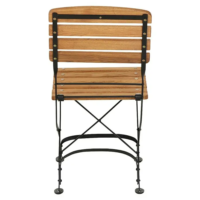 Siena Garden Klappstuhl Peru - Robinienholz, Klappbar, Natur, Anthrazit, B x T x H: 60 x 43 x 87 cm - Klappstuhl aus Akazienholz mit schwarzem Metallgestell für den Außenbereich. Der Stuhl ist robust und einfach zu verstauen.