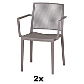 Siena Garden Urban Lights Stapelsessel Set Square (2 Stk., Polypropylen, Stapelbar, Taupe, B x T x H: 56 x 56 x 80 cm) | BAUHAUS
