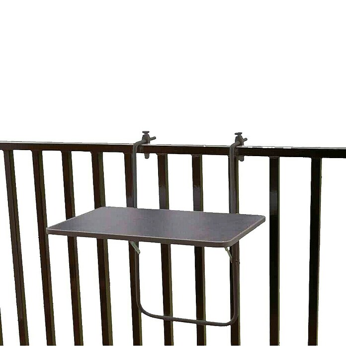 Alco Balkon-Hängetisch (L x B: 60 x 40 cm, Stahl, Kunststoff, Anthrazit, Klappbar) | BAUHAUS