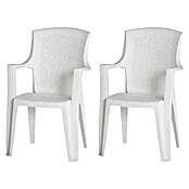 Stapelstuhl Eden Set (2 Stk., Stapelbar, Weiß, B x T x H: 55 x 46 x 91 cm) | BAUHAUS