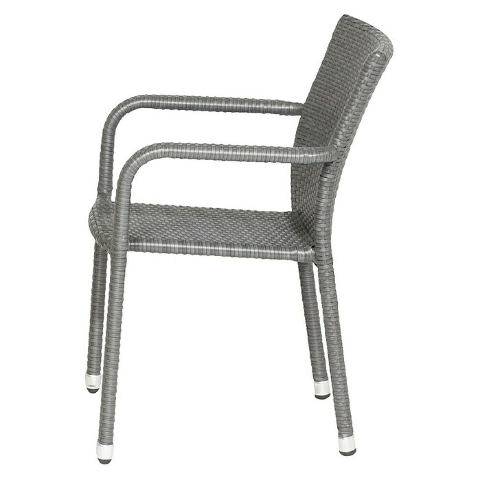 Gardamo Stapelstuhl Minas im Set (2 Stk., 100% Polyethylen, Grau, B x T x H: 56 x 60 x 83 cm) | BAUHAUS