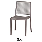 Siena Garden Urban Lights Stapelstuhl Set Square (2 Stk., Polypropylen, Stapelbar, Taupe, B x T x H: 56 x 56 x 80 cm) | BAUHAUS