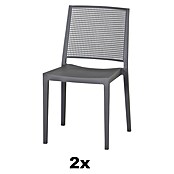 Siena Garden Urban Lights Stapelstuhl Set Square (2 Stk., Polypropylen, Stapelbar, Grau, B x T x H: 56 x 56 x 80 cm) | BAUHAUS