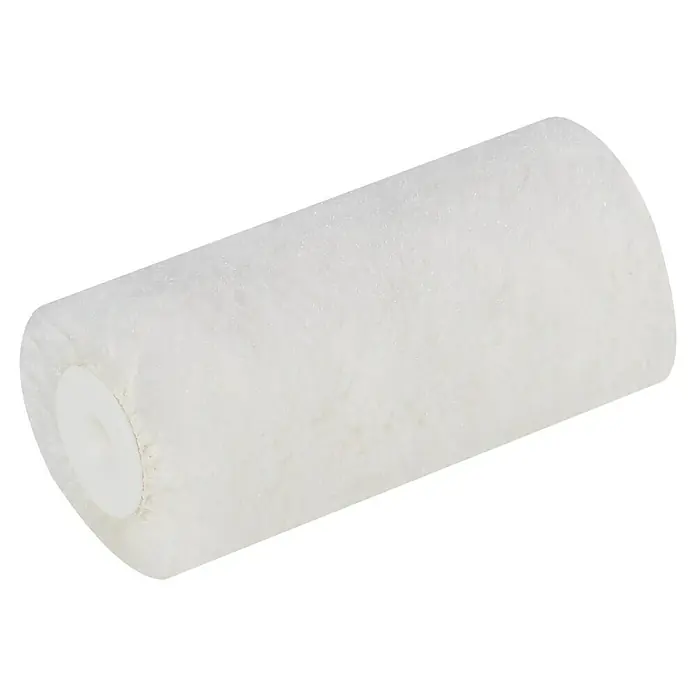 Profi Depot by Storch-Ciret Farbwalze - Breite Walze: 10 cm, Bügelstärke: 6 mm - Abbildung einer weißen Farbwalze, ein Werkzeug zum gleichmäßigen Auftragen von Farbe auf Oberflächen wie Wände und Decken.