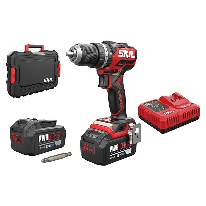 Skil PWRCore 20V Accu-klopboormachine + Gratis Accu Compressor () | BAUHAUS