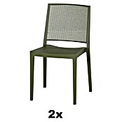 Siena Garden Urban Lights Stapelstuhl Set Square (L x B x H: 56 x 56 x 80 cm, Olive, Gesamtstückzahl: 2 Stk.) | BAUHAUS