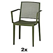 Siena Garden Urban Lights Stapelsessel Set Square (L x B x H: 56 x 56 x 80 cm, Olive, Gesamtstückzahl: 2 Stk.) | BAUHAUS