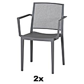 Siena Garden Urban Lights Stapelsessel Set Square (2 Stk., Polypropylen, Stapelbar, Grau, B x T x H: 56 x 56 x 80 cm) | BAUHAUS