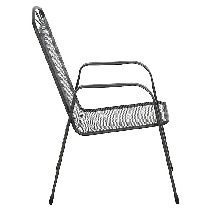 Siena Garden Gartenstuhl-Set Elda (4 Stk., Stapelbar, Anthrazit, B x T x H: 46,5 x 75 x 94 cm) | BAUHAUS