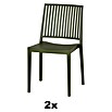 Siena Garden Urban Lights Stapelstuhl Set Lane (2 Stk., Polypropylen, Stapelbar, Olive, B x T x H: 46 x 56 x 80 cm) | BAUHAUS