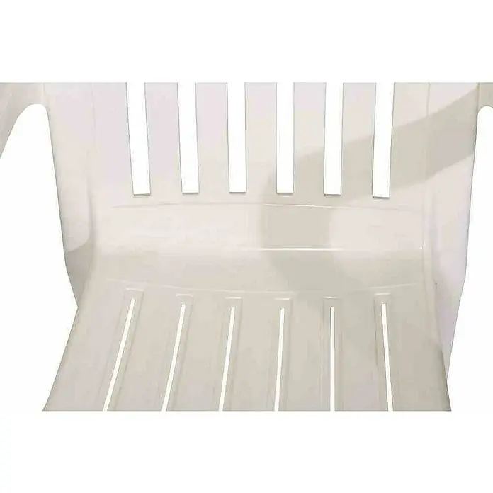 Sieger Comtesse Stapelsessel Set - 4 Stk., Polypropylen, Stapelbar, Weiß, B x T x H: 64 x 70 x 96 cm - Weißer Kunststoffstuhl mit Lattenrückenlehne und gerillter Sitzfläche zur Belüftung.