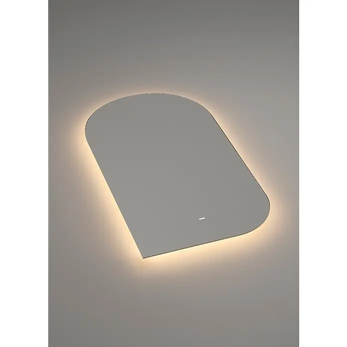 LedImex Espejo con luz Gales - 110 x 50 cm, Sensor, Función antivaho, Con sensor de movimiento - Lámpara de pared moderna con bordes redondeados e iluminación integrada, que proporciona una luz suave e indirecta, añadiendo un toque elegante a cualquier interior.