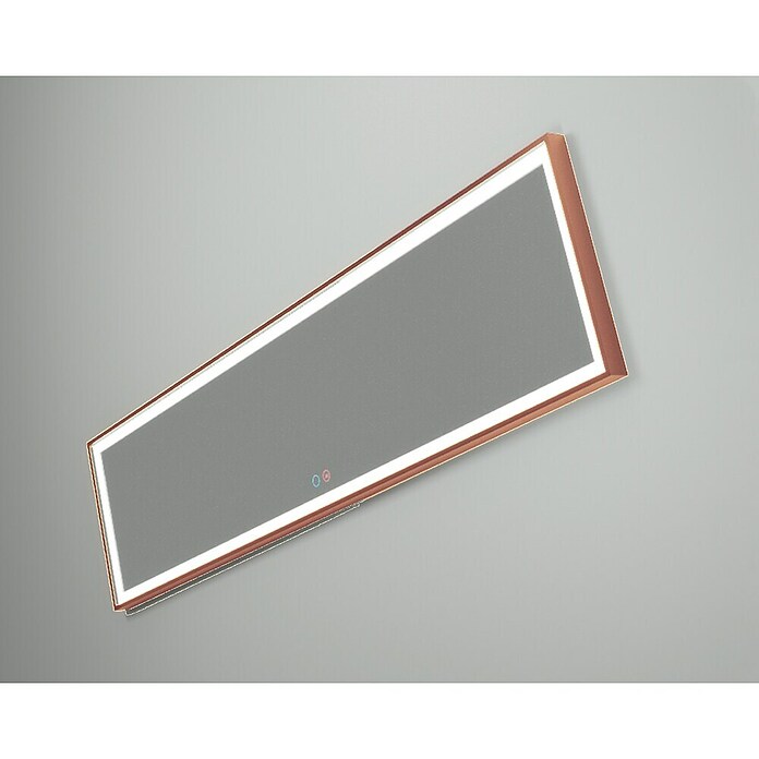 LedImex Espejo con luz LED New York (40 x 160 cm, Sensor, Función antivaho, Oro rosa) | BAUHAUS