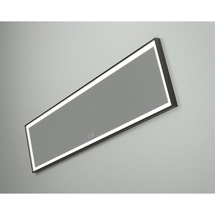 LedImex Espejo con luz LED New York (40 x 160 cm, Sensor, Función antivaho, Plata) | BAUHAUS