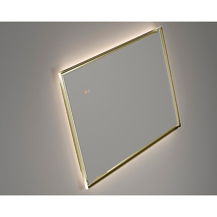 LedImex Espejo con luz LED California (140 x 80 cm, Sensor, Función antivaho, Oro) | BAUHAUS