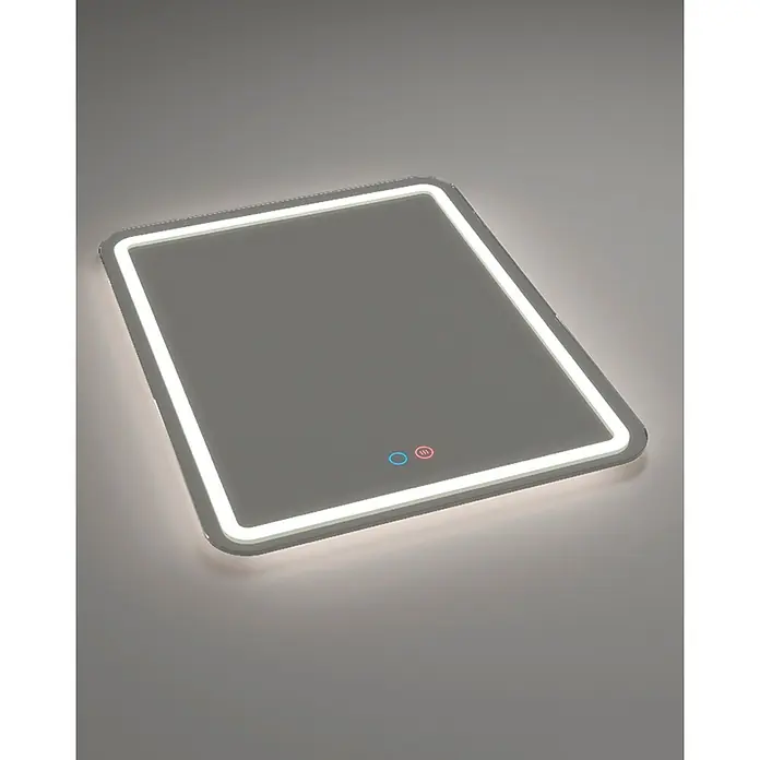 LedImex Espejo con luz Grecia - 60 x 80 cm - Espejo iluminado con marco LED y sensores táctiles para una actualización moderna del baño. Práctico y elegante.