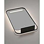 LedImex Espejo con luz LED Concept (90 x 100 cm, Función antivaho, Con cargador inalámbrico, Negro) | BAUHAUS