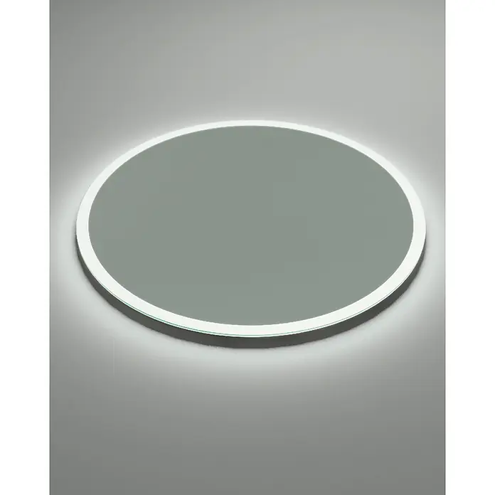 LedImex Espejo con luz Bélgica - Diámetro: 50 cm - Esta imagen muestra un espejo redondo elegante con iluminación LED, ofreciendo un diseño moderno y minimalista adecuado para baños u otros espacios.