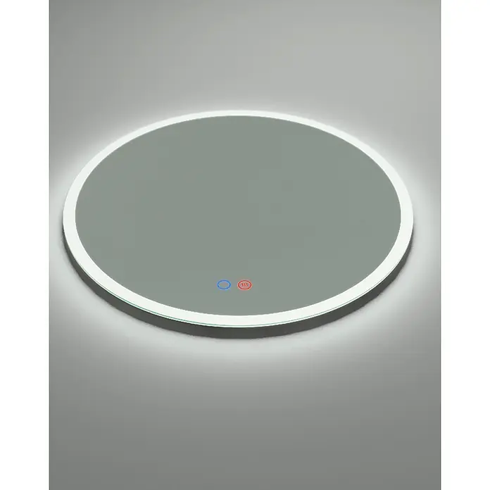 LedImex Espejo con luz Londres - Diámetro: 70 cm, Sensor, Función antivaho - Este moderno espejo redondo con luz LED es un elegante añadido para cualquier baño. Proporciona una iluminación óptima y tiene controles táctiles.