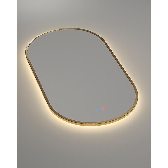 LedImex Espejo con luz Tokyo (An x Al: 50 x 90 cm, Sensor, Oro rosa) | BAUHAUS