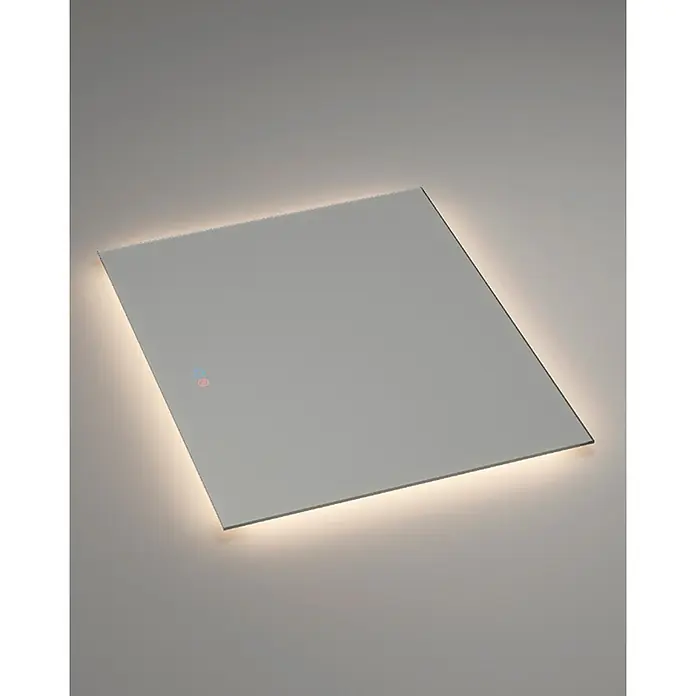 LedImex Espejo con luz Italia - 60 x 80 cm, Sensor, Función antivaho - Elegante lámpara de espejo cuadrada con retroiluminación, proporcionando una luz suave e indirecta, y una estética moderna.