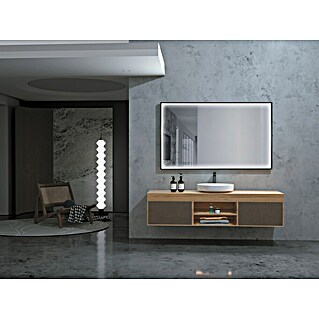 LedImex Espejo con luz LED Ability (120 x 80 cm, Negro)