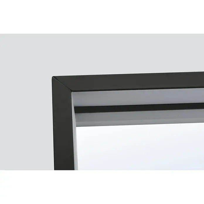 LedImex Espejo con luz Ability - 140 x 80 cm, Negro - Primer plano de un marco de fotos negro moderno, que muestra elegancia y líneas limpias en la decoración de paredes.