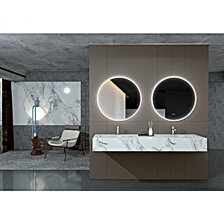 LedImex Espejo con luz LED Atenas (Diámetro: 80 cm, Sensor, Función antivaho)