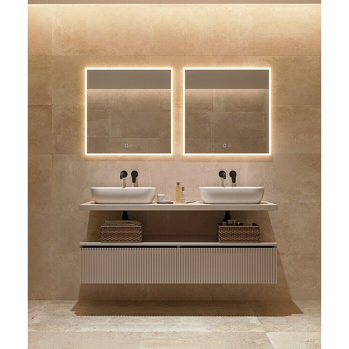 LedImex Espejo con luz LED Boston (80 x 80 cm) | BAUHAUS