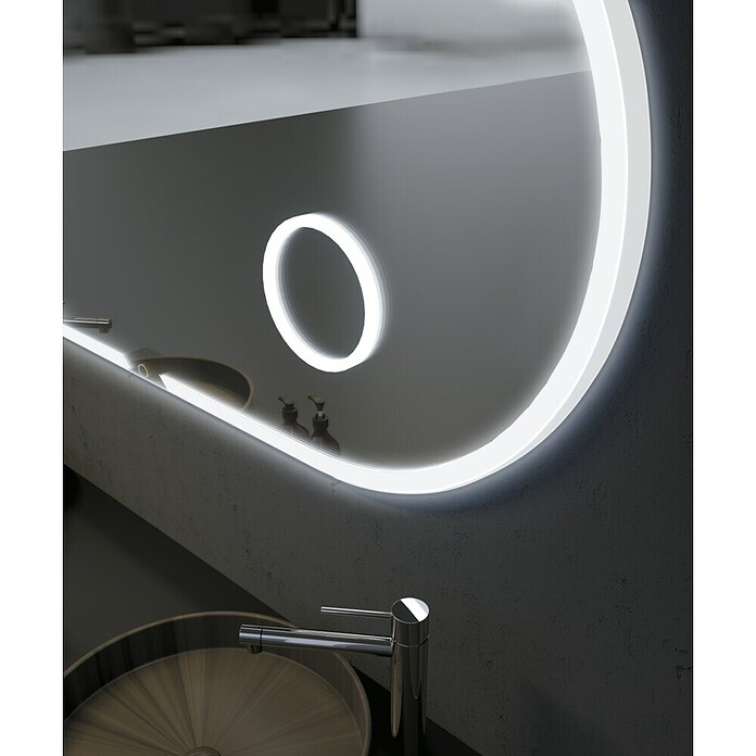LedImex Espejo con luz LED Indiana (120 x 50 cm, Sensor, Función antivaho) | BAUHAUS