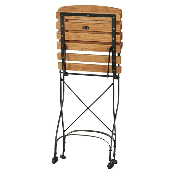 Siena Garden Klappstuhl Peru - Robinienholz, Klappbar, Natur, Anthrazit, B x T x H: 60 x 43 x 87 cm - Zusammengeklappter Holzstuhl mit Metallgestell, ideal für platzsparende Aufbewahrung.