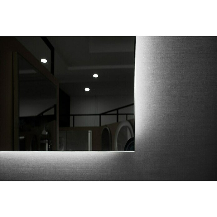 LedImex Espejo con luz LED Italia (90 x 80 cm, Sensor, Función antivaho) | BAUHAUS