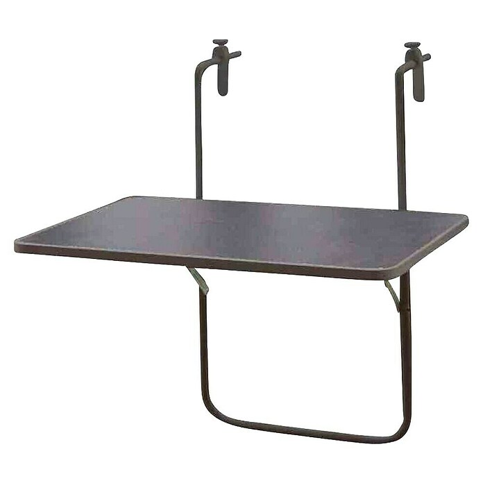 Alco Balkon-Hängetisch (L x B: 60 x 40 cm, Stahl, Kunststoff, Anthrazit, Klappbar) | BAUHAUS