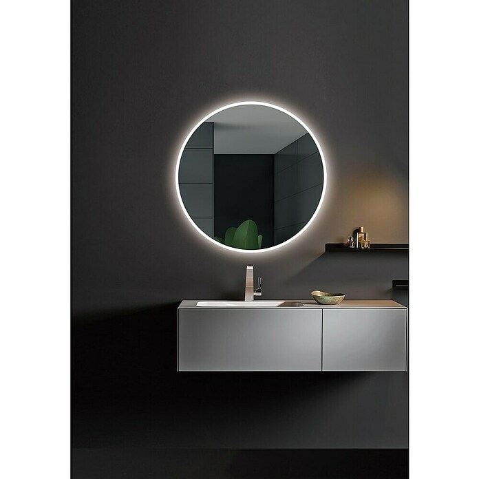 LedImex Espejo con luz LED Londres (Diámetro: 70 cm, Sensor, Función antivaho) | BAUHAUS