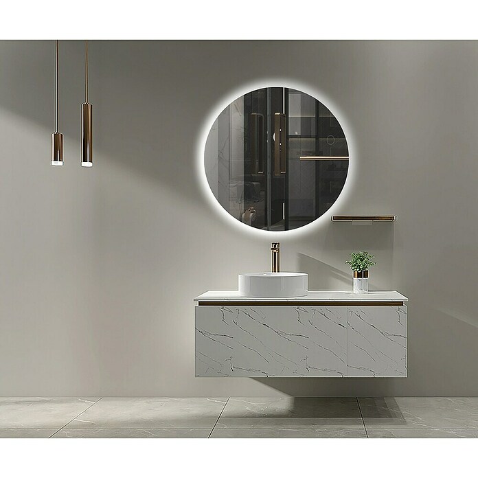 LedImex Espejo con luz LED Oporto (Diámetro: 90 cm, 5.500 K) | BAUHAUS