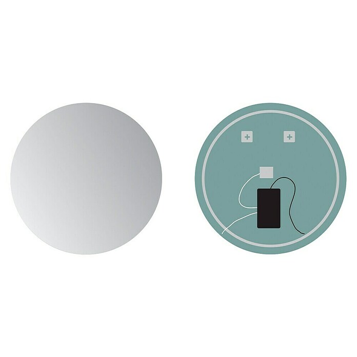 LedImex Espejo con luz LED Oporto (Diámetro: 70 cm, 3.000 K) | BAUHAUS