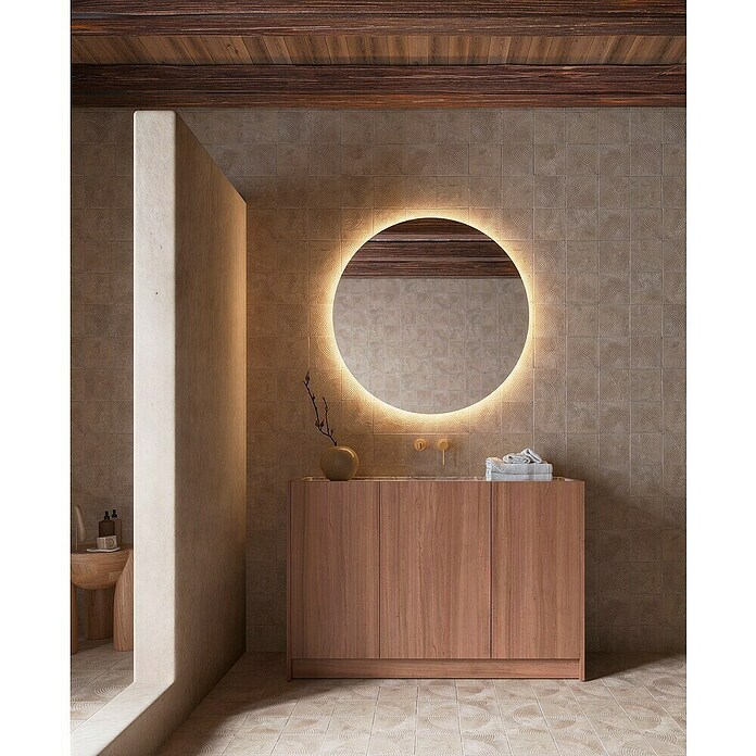 LedImex Espejo con luz LED Oporto (Diámetro: 70 cm, 3.000 K) | BAUHAUS
