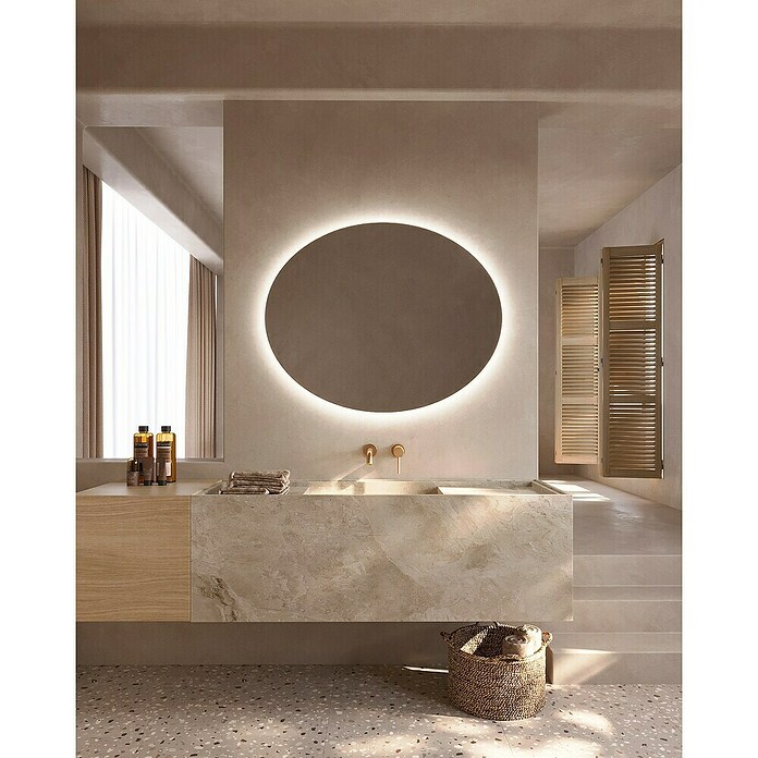 LedImex Espejo con luz LED Oval (100 x 80 cm) | BAUHAUS