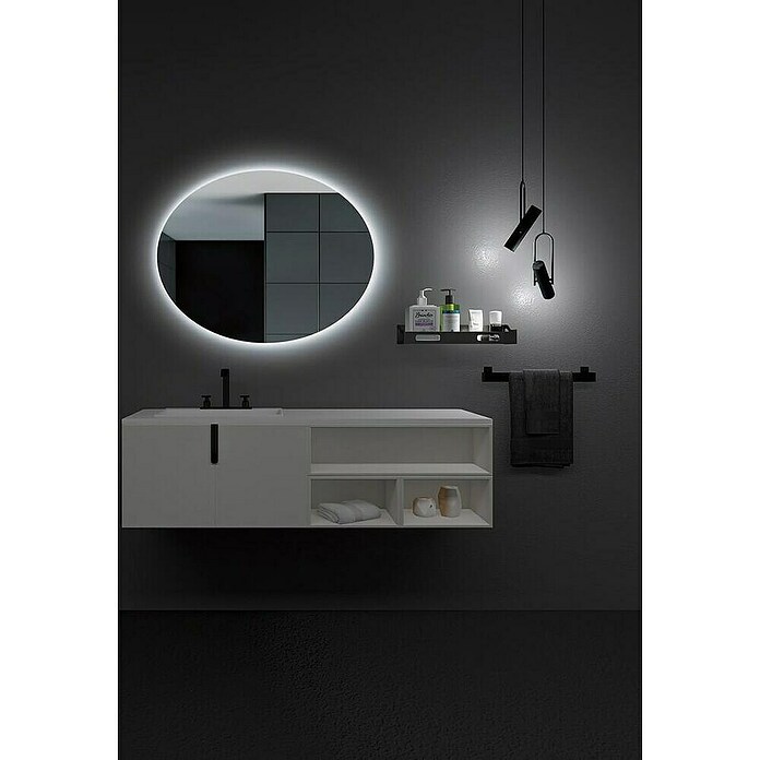 LedImex Espejo con luz LED Oval (100 x 80 cm) | BAUHAUS