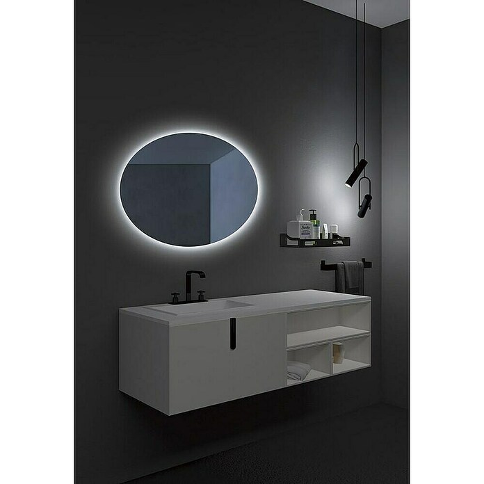 LedImex Espejo con luz LED Oval (100 x 80 cm) | BAUHAUS