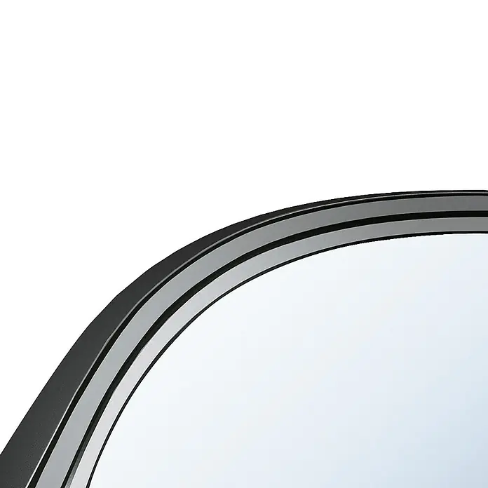 LedImex Espejo con luz Rio - 90 x 50 cm, Sensor, Función antivaho - Detalle de una elegante lámpara de techo LED redonda con un diseño moderno y marco plateado.